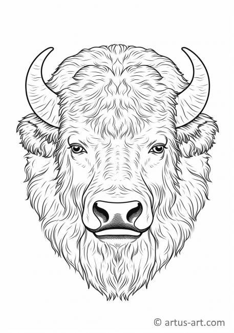 European Bison Coloring Page For Kids